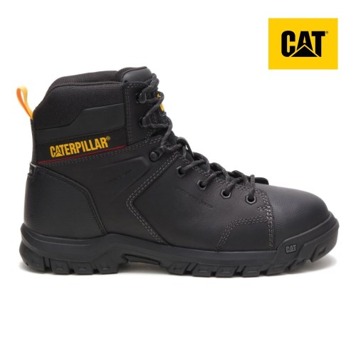 Pánské Pracovní Boty Caterpillar Wellspring Waterproof Metatarsal Guard Steel Toe Černé (CZ-9NSV)